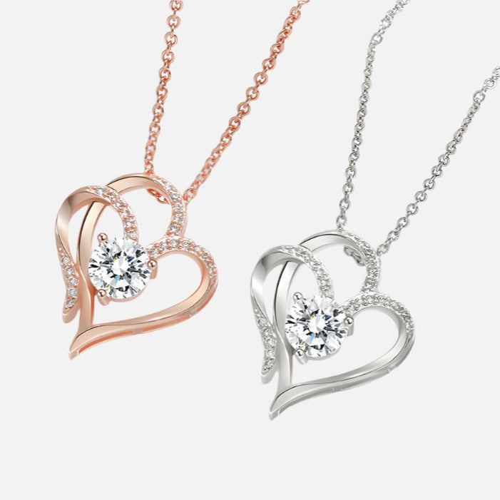 ELENYA – Elegant Adjustable Women's Necklace with Enchanting Double Heart & Sparkling Zirconia for a Stylish Look-Westeryn