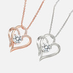 ELENYA – Elegant Adjustable Women's Necklace with Enchanting Double Heart & Sparkling Zirconia for a Stylish Look-Westeryn