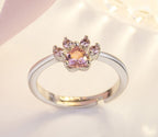 Elegant TALINA 4-Piece Rose Gold Jewelry Set with Paw & Zirconia Heart - Perfect Gift for Animal Lovers-Westeryn