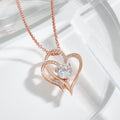 ELENYA – Elegant Adjustable Women's Necklace with Enchanting Double Heart & Sparkling Zirconia for a Stylish Look-Westeryn