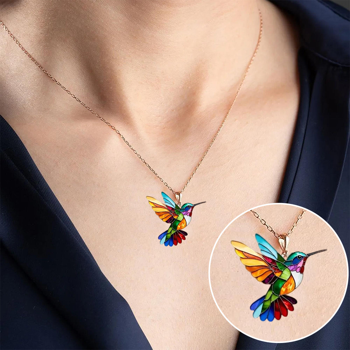 Whimsical Hummingbird Pendant-Westeryn