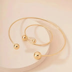 Minimalist Glow Collar & Cuff Bracelet Set | Gold-Westeryn