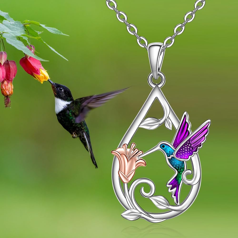 Whimsical Hummingbird Necklace & Earring Set-Westeryn