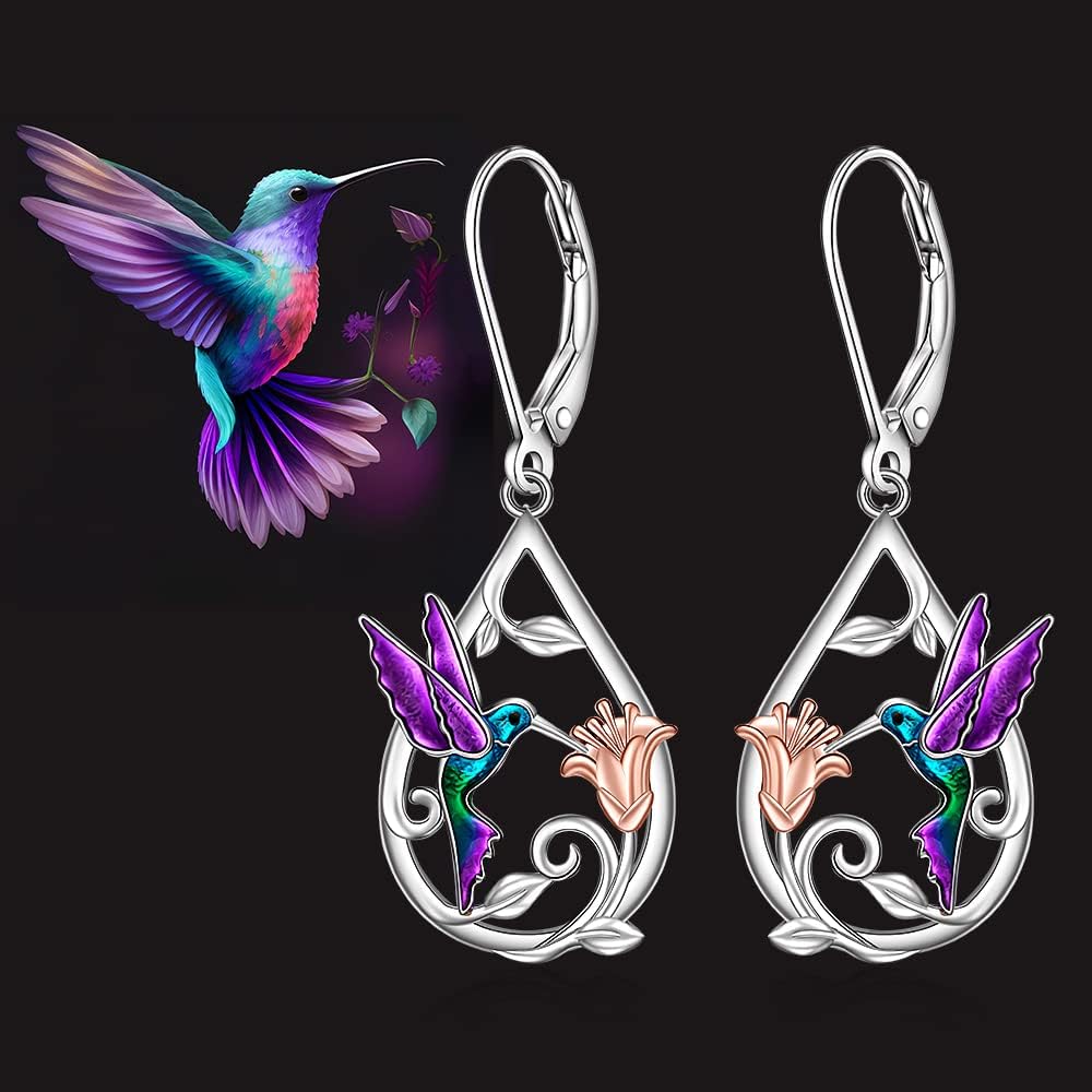 Whimsical Hummingbird Necklace & Earring Set-Westeryn