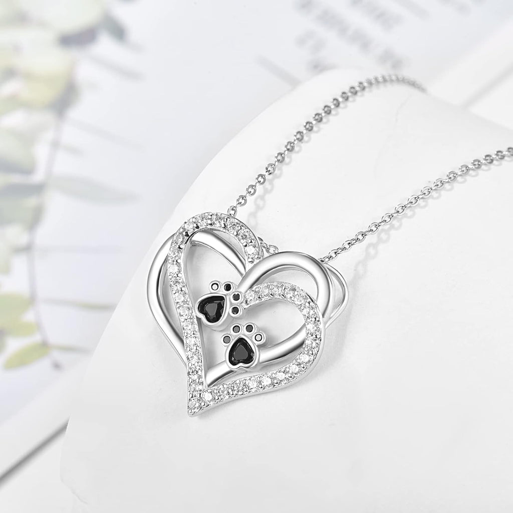SINA – Charming Paw Heart Necklace with Sparkling Zirconia for Stylish Expression-Westeryn