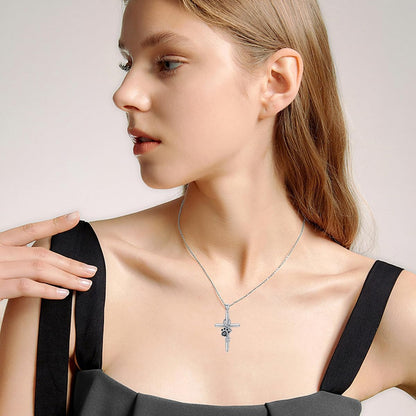 Graceful Paw & Cross Pendant