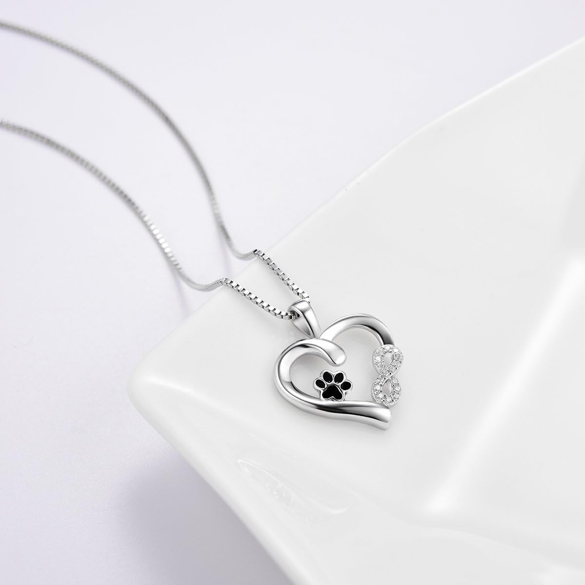 SOREA – Elegant Necklace with Paw, Heart, and Infinity Symbols for Animal Lovers-Westeryn
