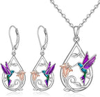 Whimsical Hummingbird Necklace & Earring Set-Westeryn