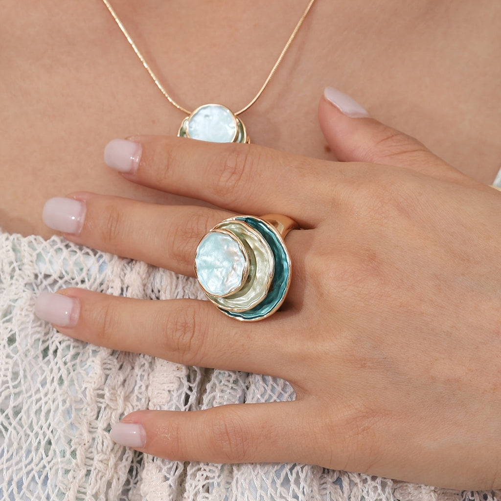 Boho Triple-Layer Enamel Ring-Westeryn