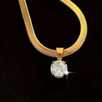 Elegant Rhinestone Pendant Necklace | Gold-Westeryn