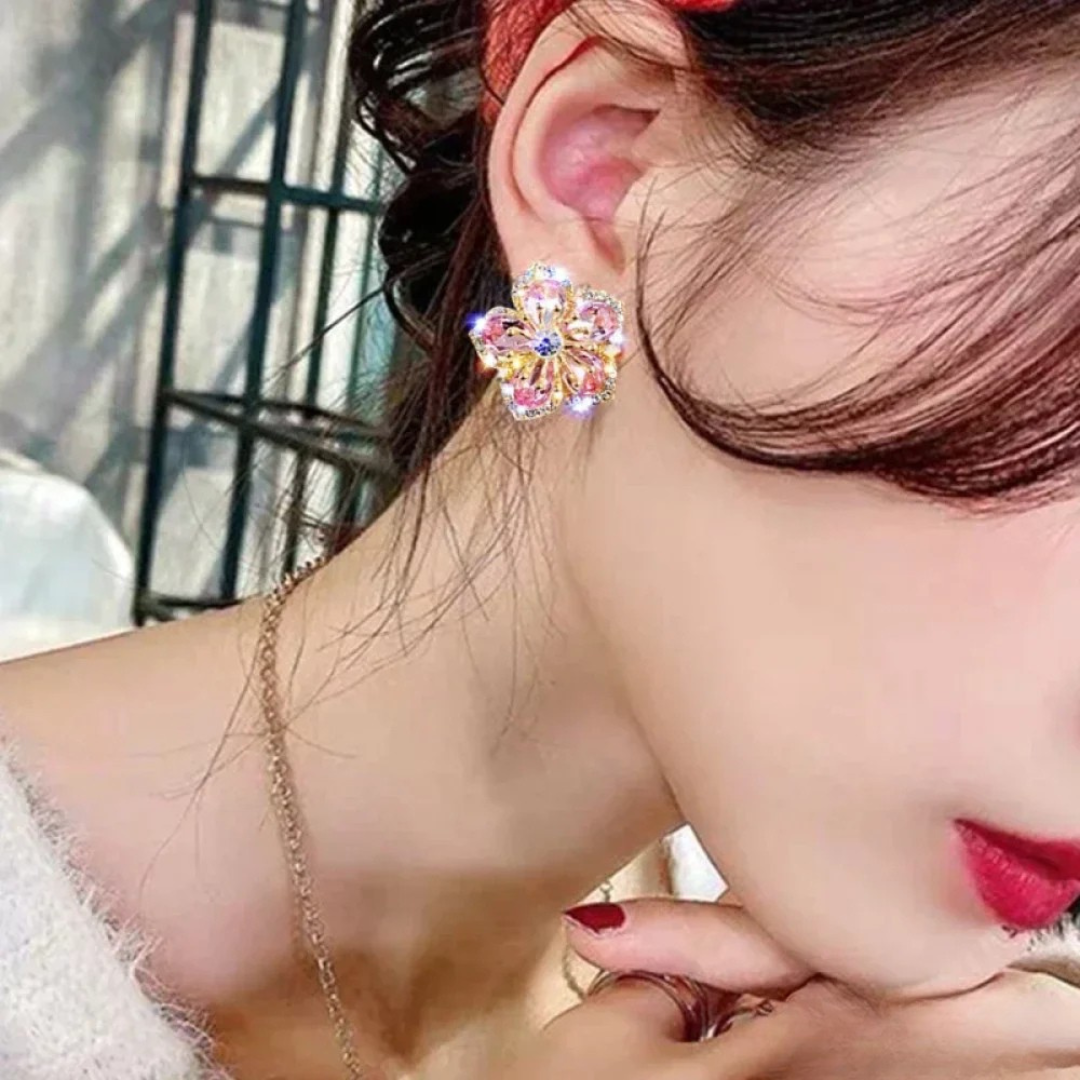 Colorful Zirconia Silver Earrings-Westeryn