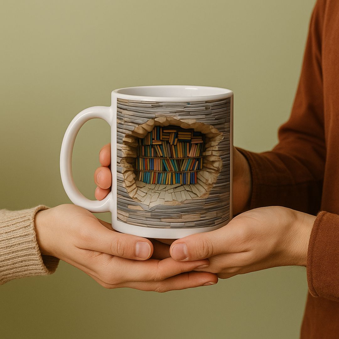 Handmade 3D Book Worlds Mug-Westeryn