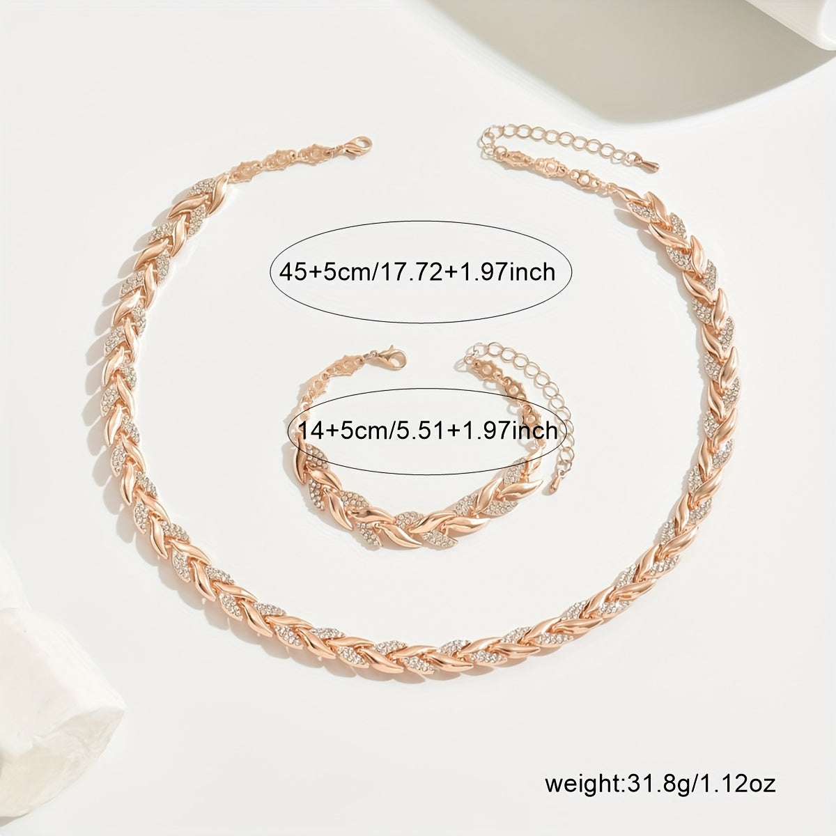 Elegant Glass Rhinestone Fish Tail Set-Westeryn