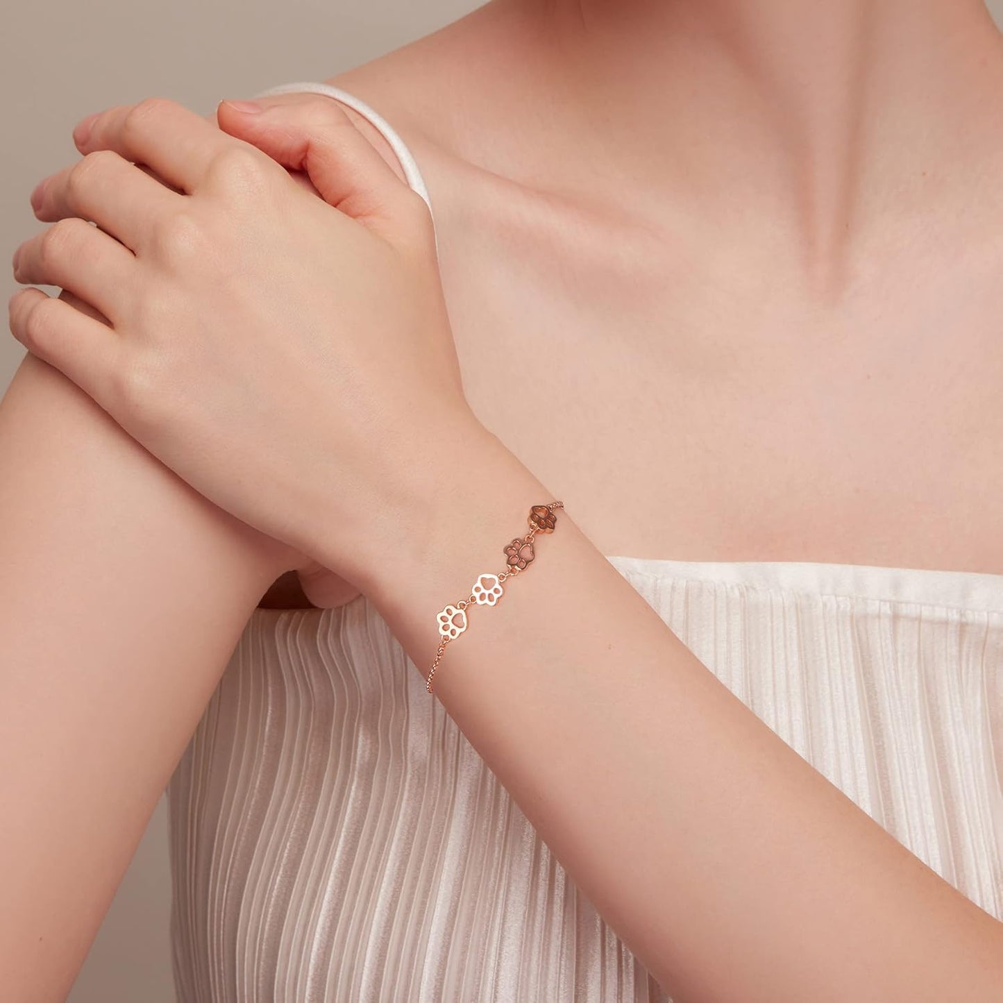 Whispering Paw Print Bracelet