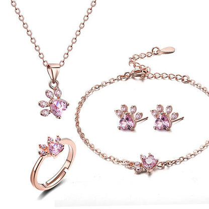Celestial Paw Jewelry Set