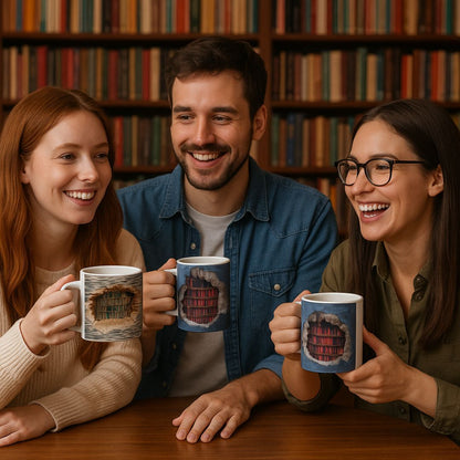 Handmade 3D Book Worlds Mug
