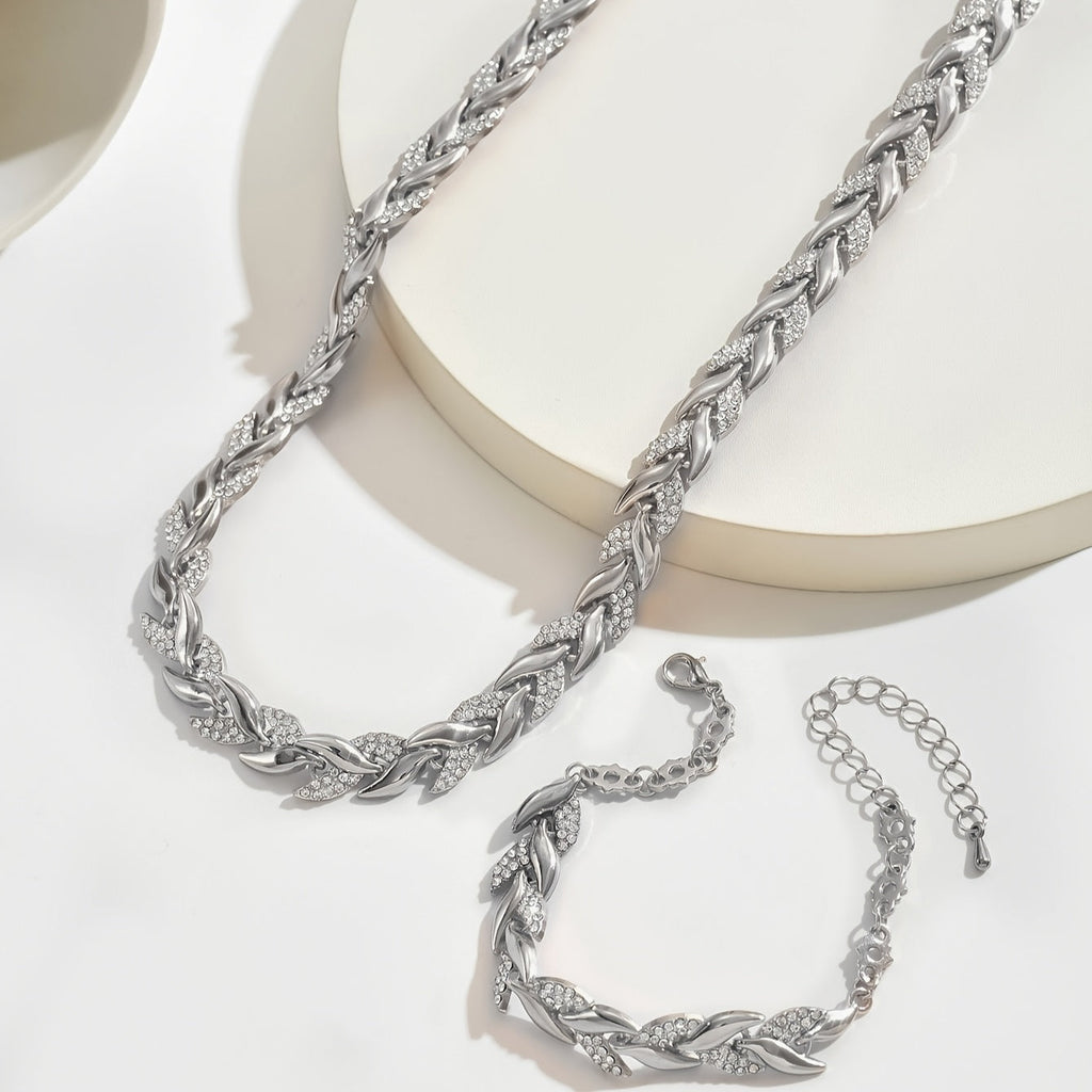 Elegant Glass Rhinestone Fish Tail Set-Westeryn