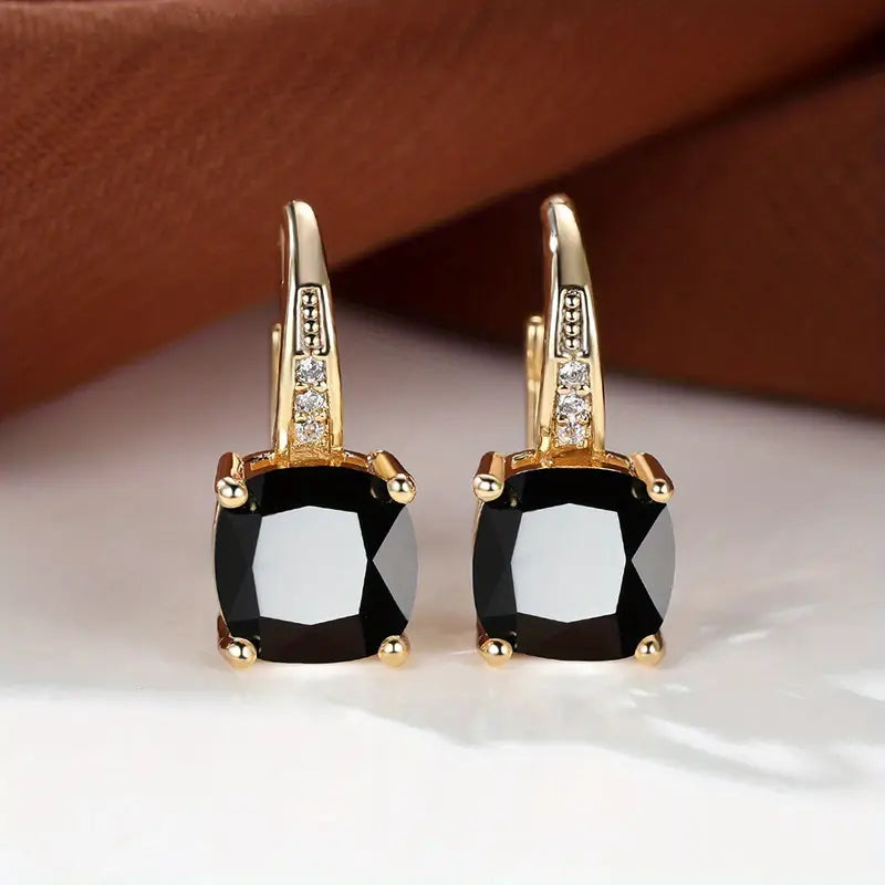 Mystic Stone Hoop Earrings | Gold-Westeryn