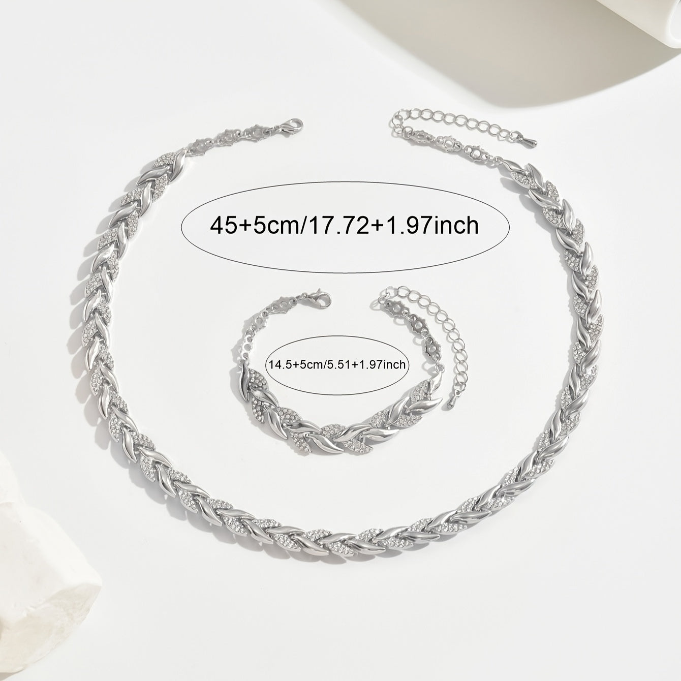 Elegant Glass Rhinestone Fish Tail Set-Westeryn