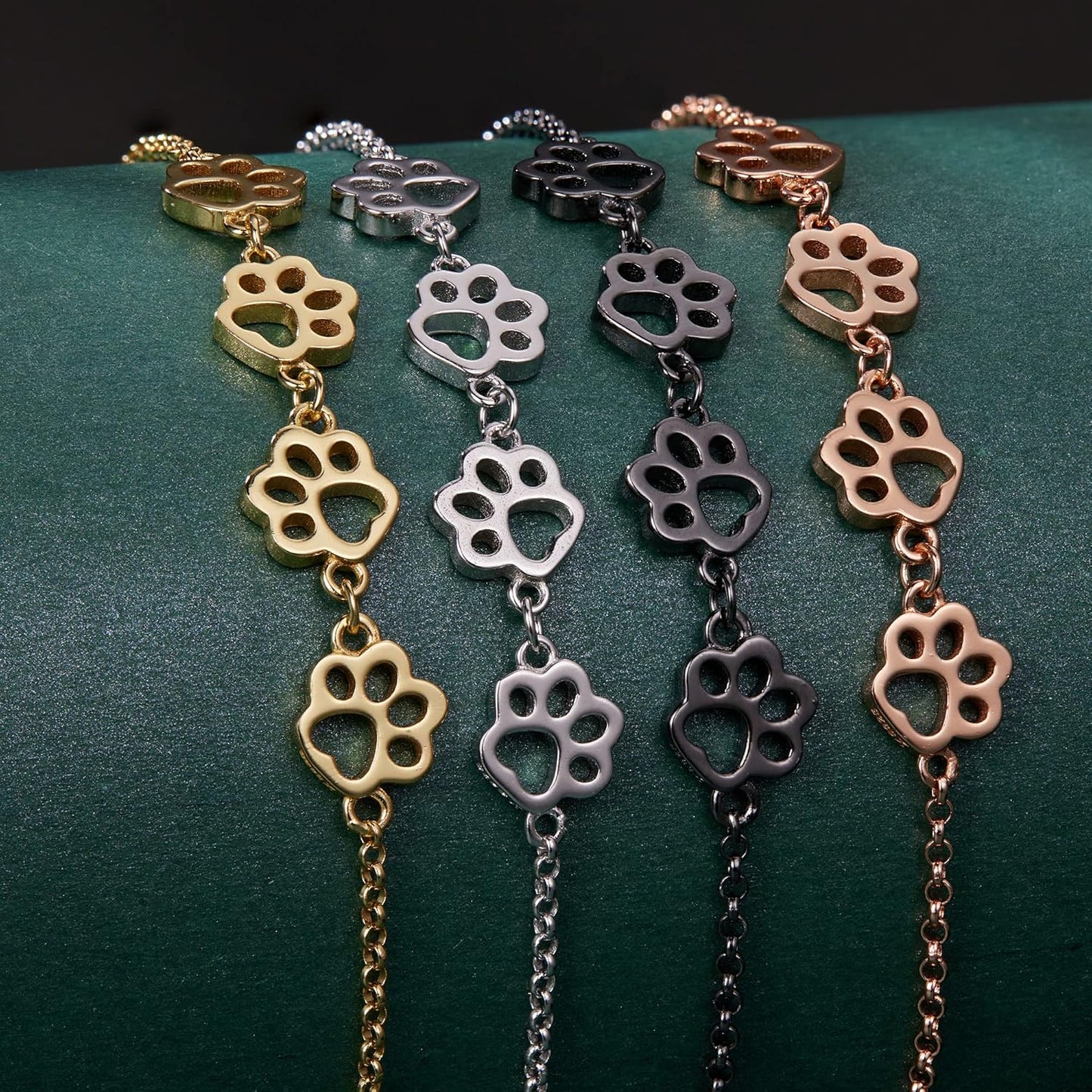 Whispering Paw Print Bracelet