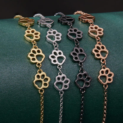 Whispering Paw Print Bracelet
