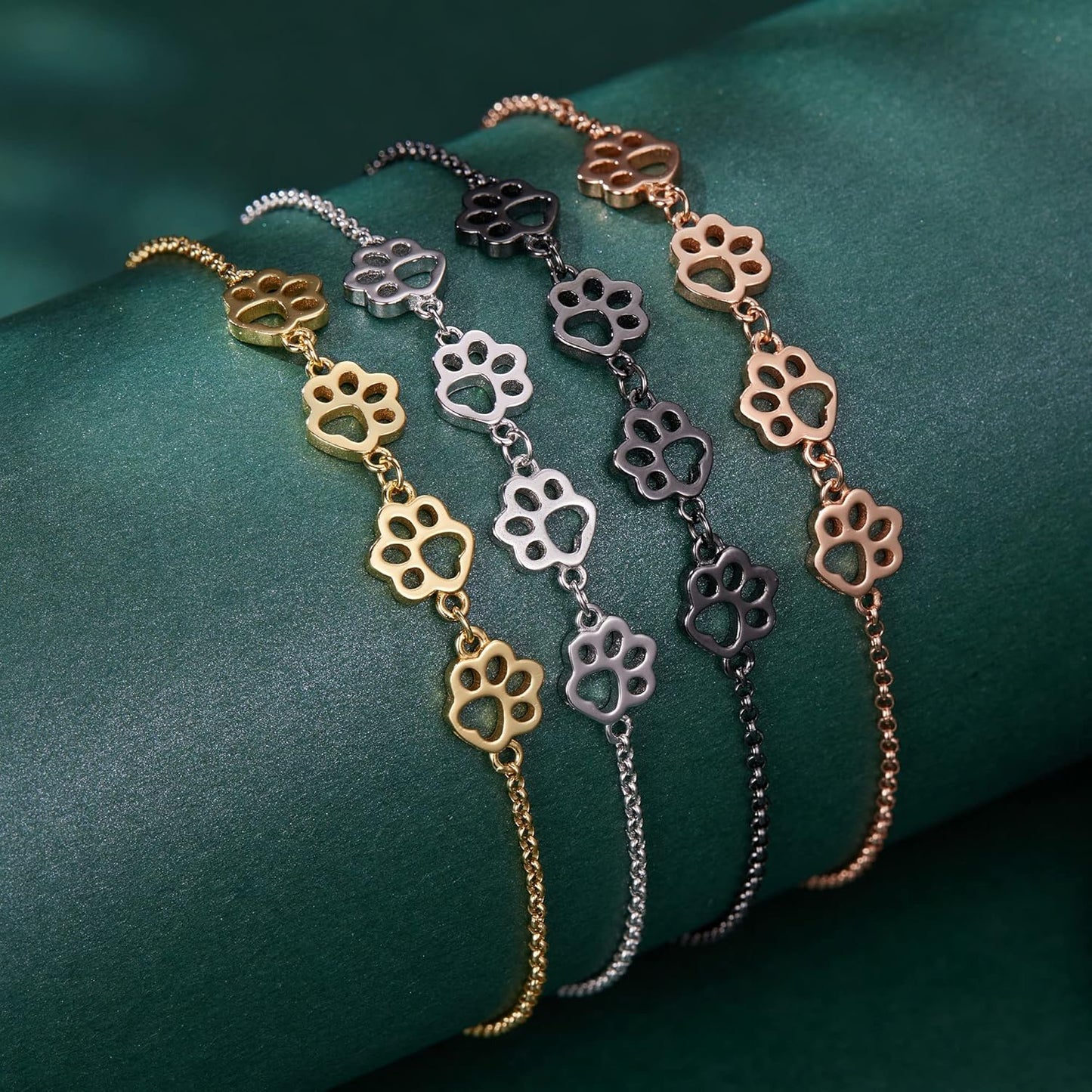 Whispering Paw Print Bracelet