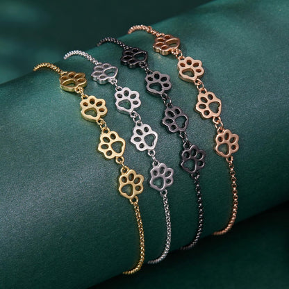 Whispering Paw Print Bracelet
