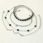 Green Gemstone Bracelet Set-Westeryn