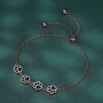 Whispering Paw Print Bracelet