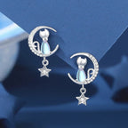 Celestial Whimsy Cat Earrings-Westeryn