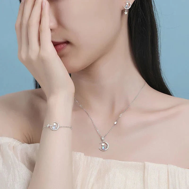 Celestial Whimsy Cat Earrings-Westeryn