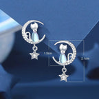Celestial Whimsy Cat Earrings-Westeryn
