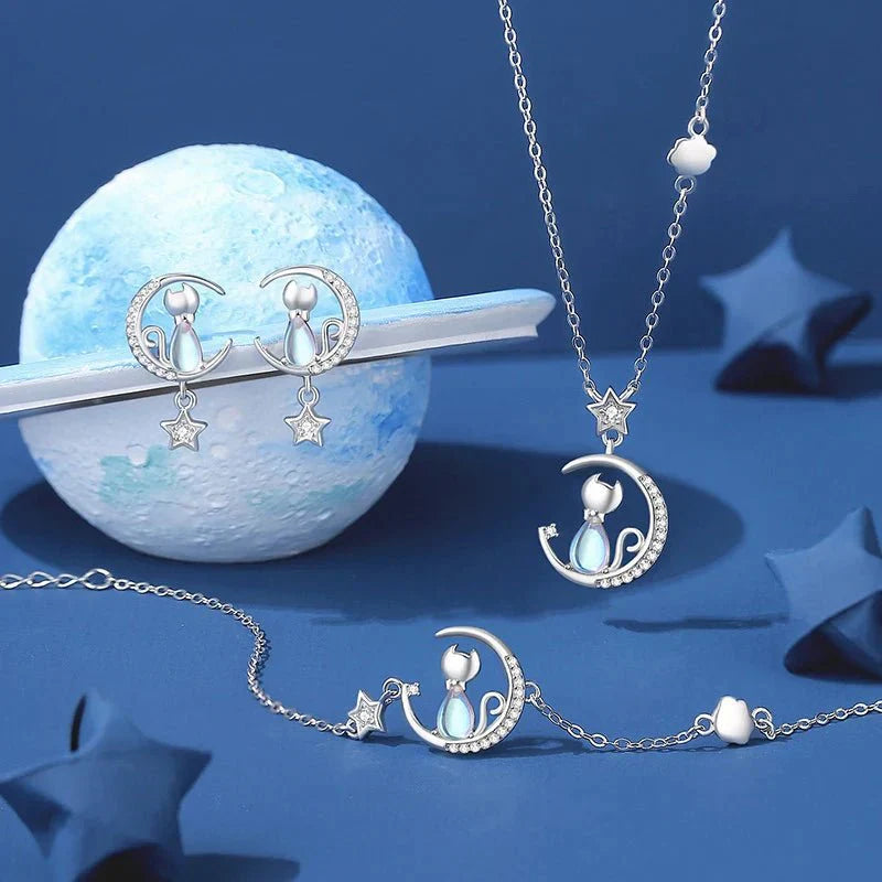Celestial Whimsy Cat Earrings