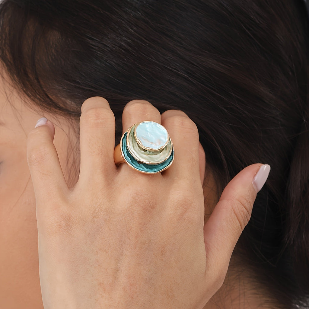 Boho Triple-Layer Enamel Ring-Westeryn