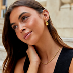 Ame Gold Drop-Shaped Earrings-Westeryn