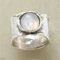 Moonstone Boho Ring | White Gold-Westeryn