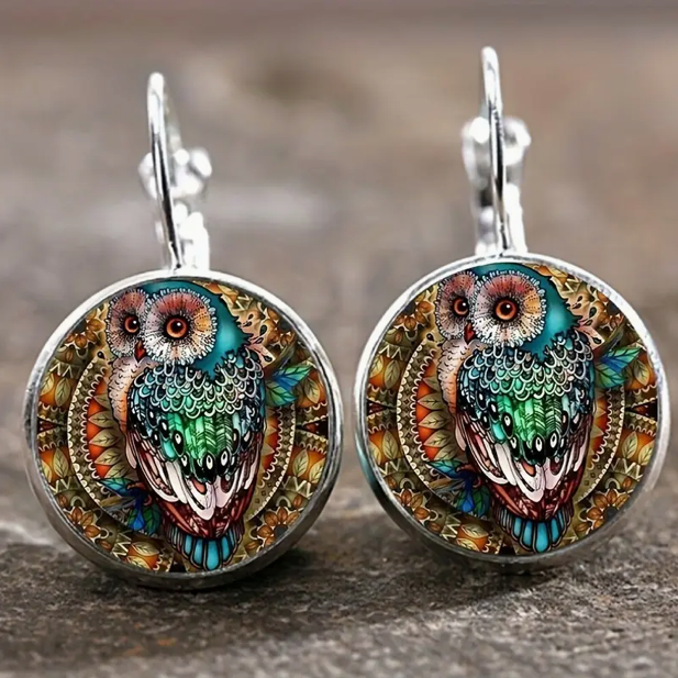 Earring with Vintage Owl in Silver-Westeryn