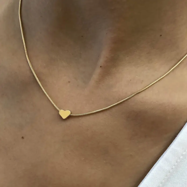Golden Mini Heart Necklace-Westeryn