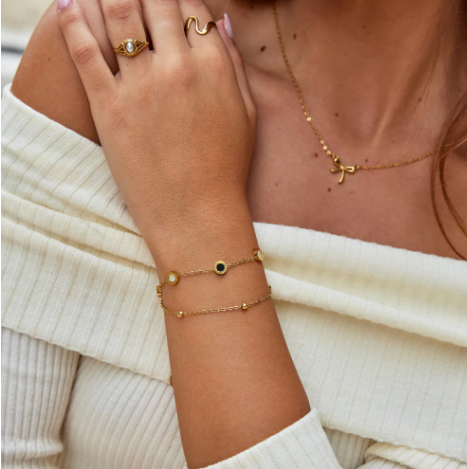Onyx White Stone Bracelet-Westeryn