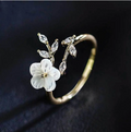 Flower Design Ring with Diamonds-Westeryn
