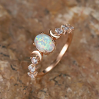 Moonstone Opal Vintage Ring in Gold-Westeryn