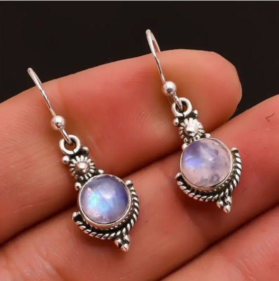 Moonstone Opal Vintage Earrings-Westeryn