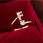 Elegant Letter Ring with Diamonds in Gold and Silver-Westeryn