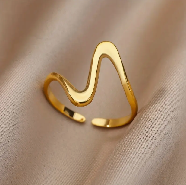 Waves Designer Ring 18 Gold-Westeryn