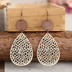 Drop Earrings Made from Vintage Leather-Westeryn