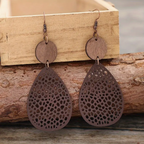 Drop Earrings Made from Vintage Leather-Westeryn