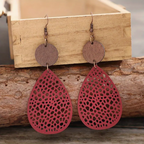 Drop Earrings Made from Vintage Leather-Westeryn