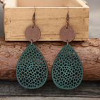 Drop Earrings Made from Vintage Leather-Westeryn