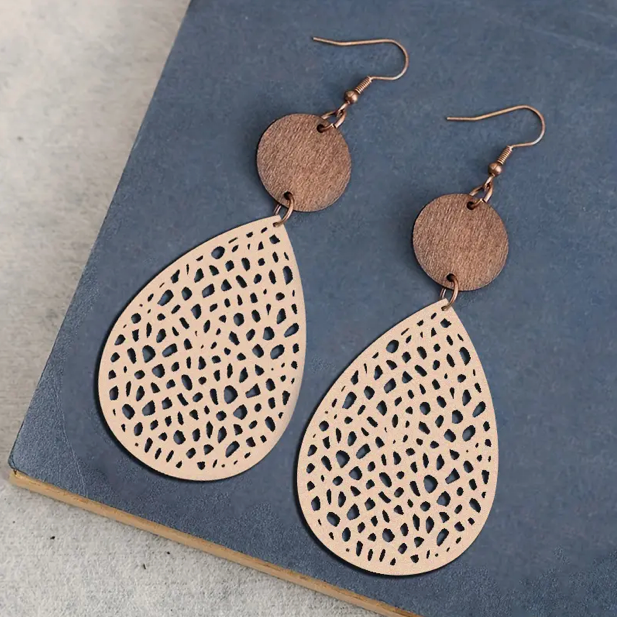 Drop Earrings Made from Vintage Leather-Westeryn