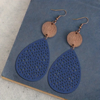 Drop Earrings Made from Vintage Leather-Westeryn